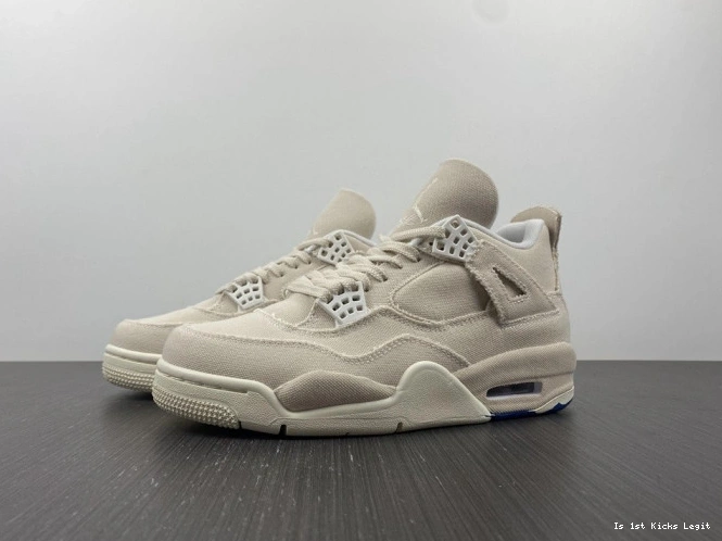 (W) Blank Jordan 4 Retro DQ4909-100 Canvas 0715